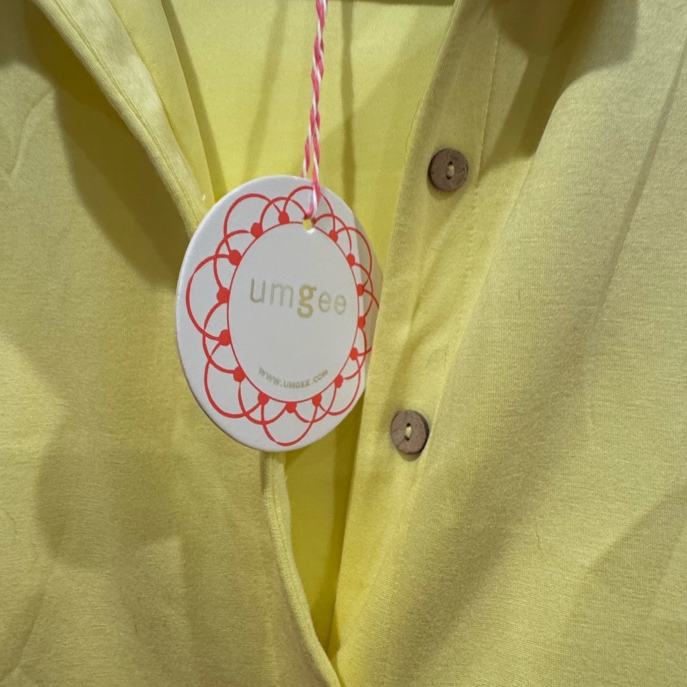 Umgee Yellow Collared Romper Button Down Lounge R… - image 5